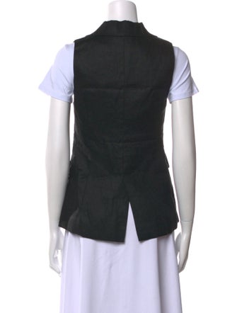 Dissh Linen V-Neck Button-Up Top