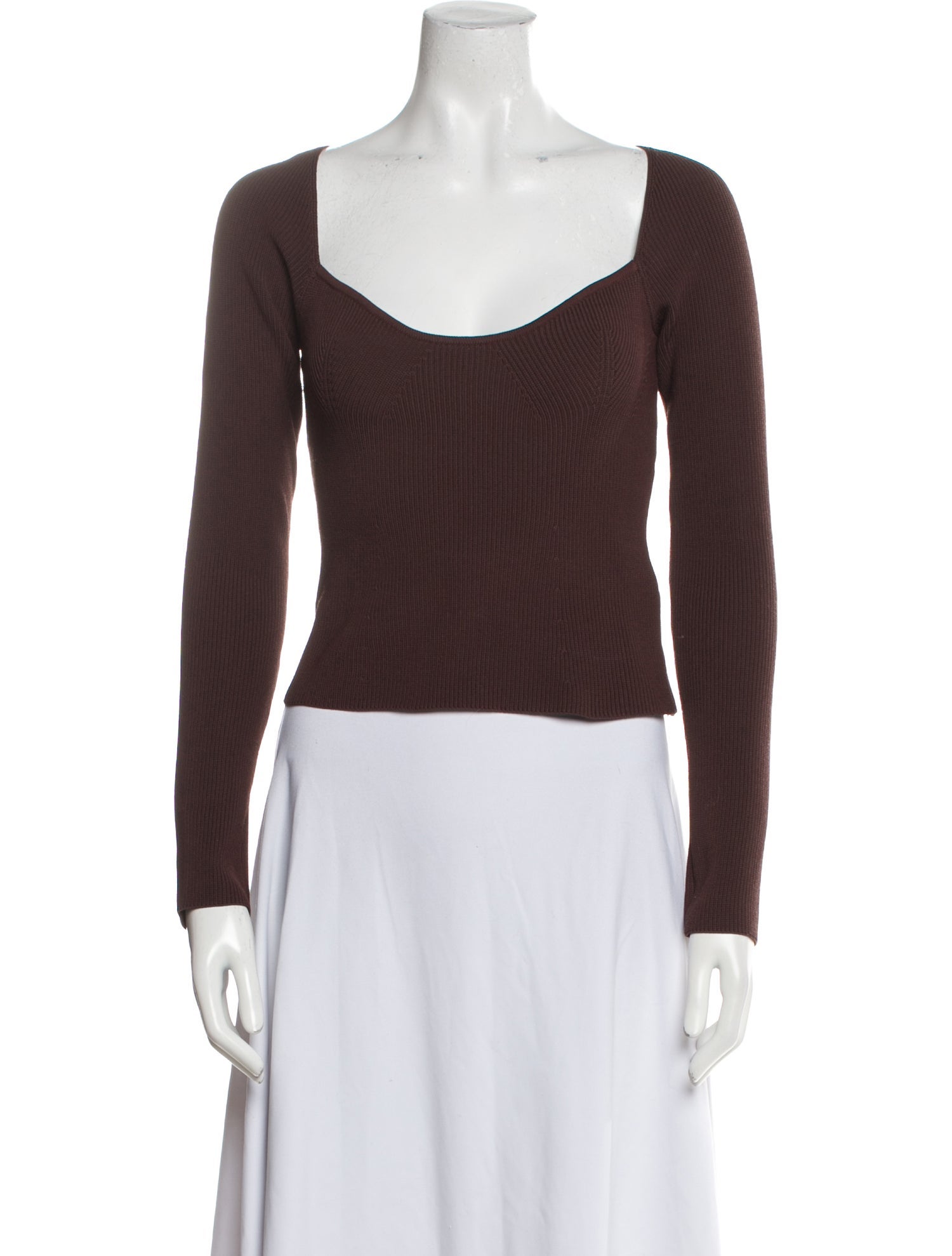 Dissh Scoop Neck Long Sleeve Top