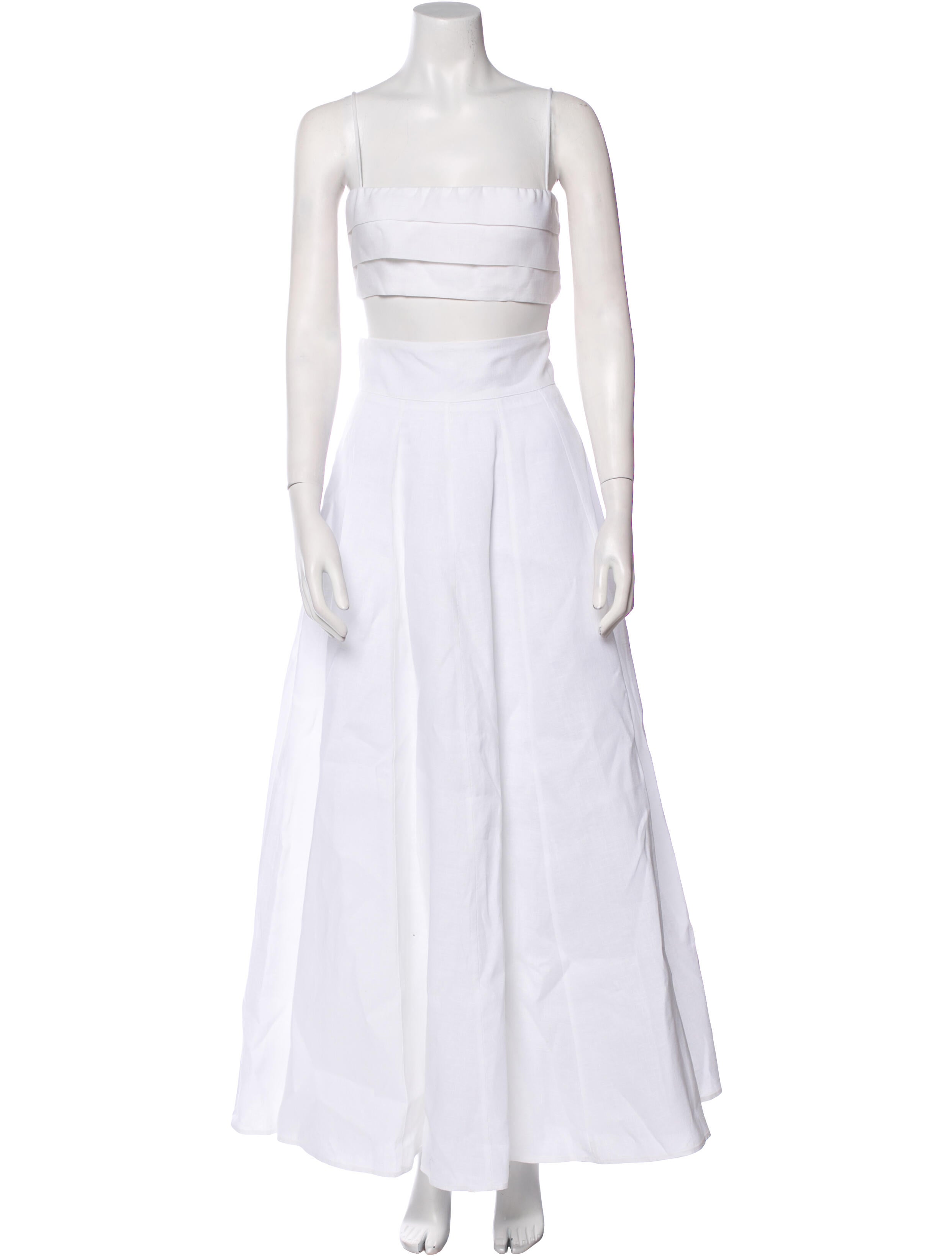 Dissh Linen Pleated Accents Skirt Set