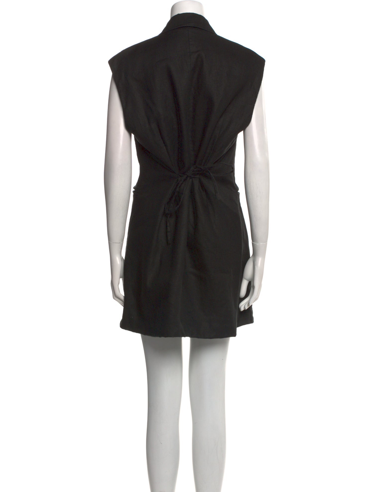 chinese dress ladies Ilio Sleeveless Linen Wrap Midi Dress in Black by Dissh