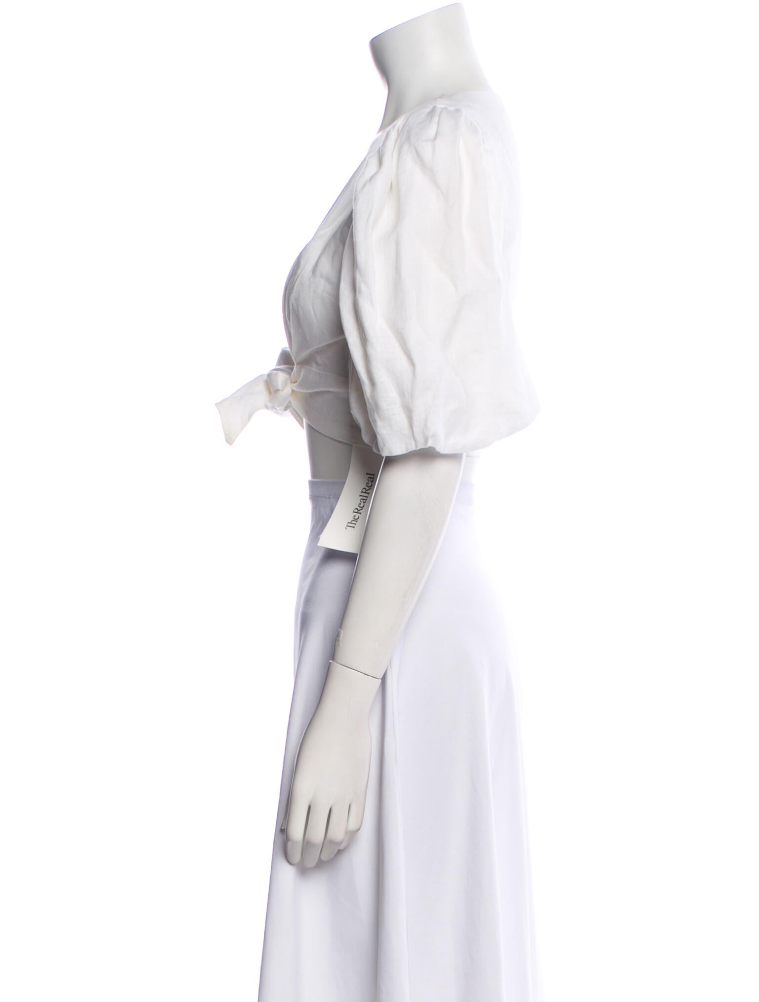 Dissh Linen V-Neck Crop Top