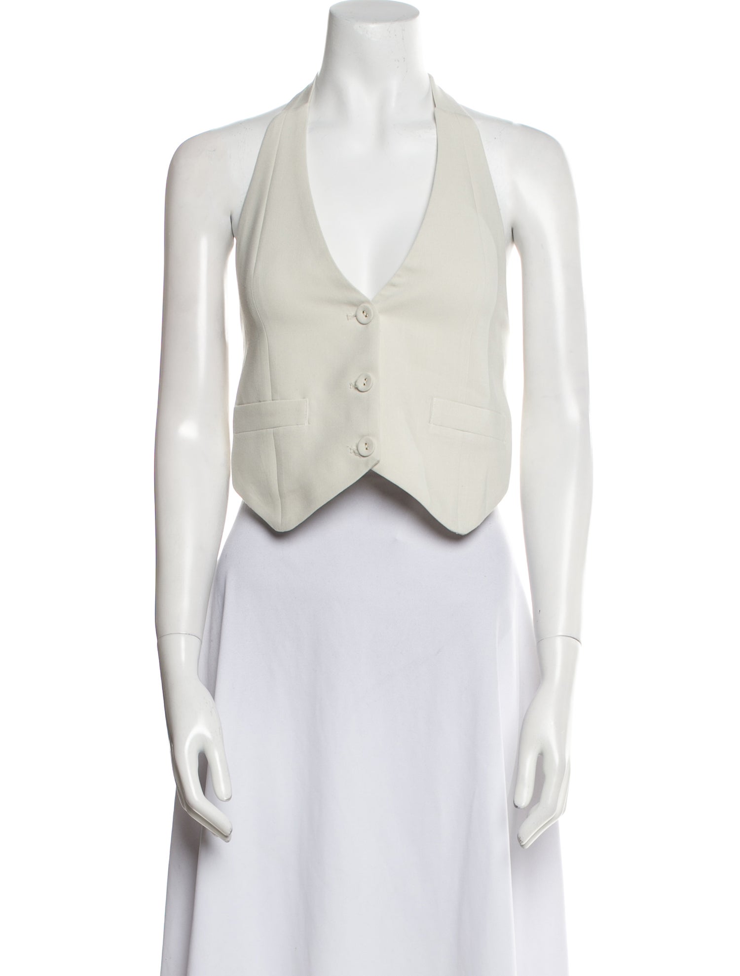 Dissh V-Neck Sleeveless Crop Top