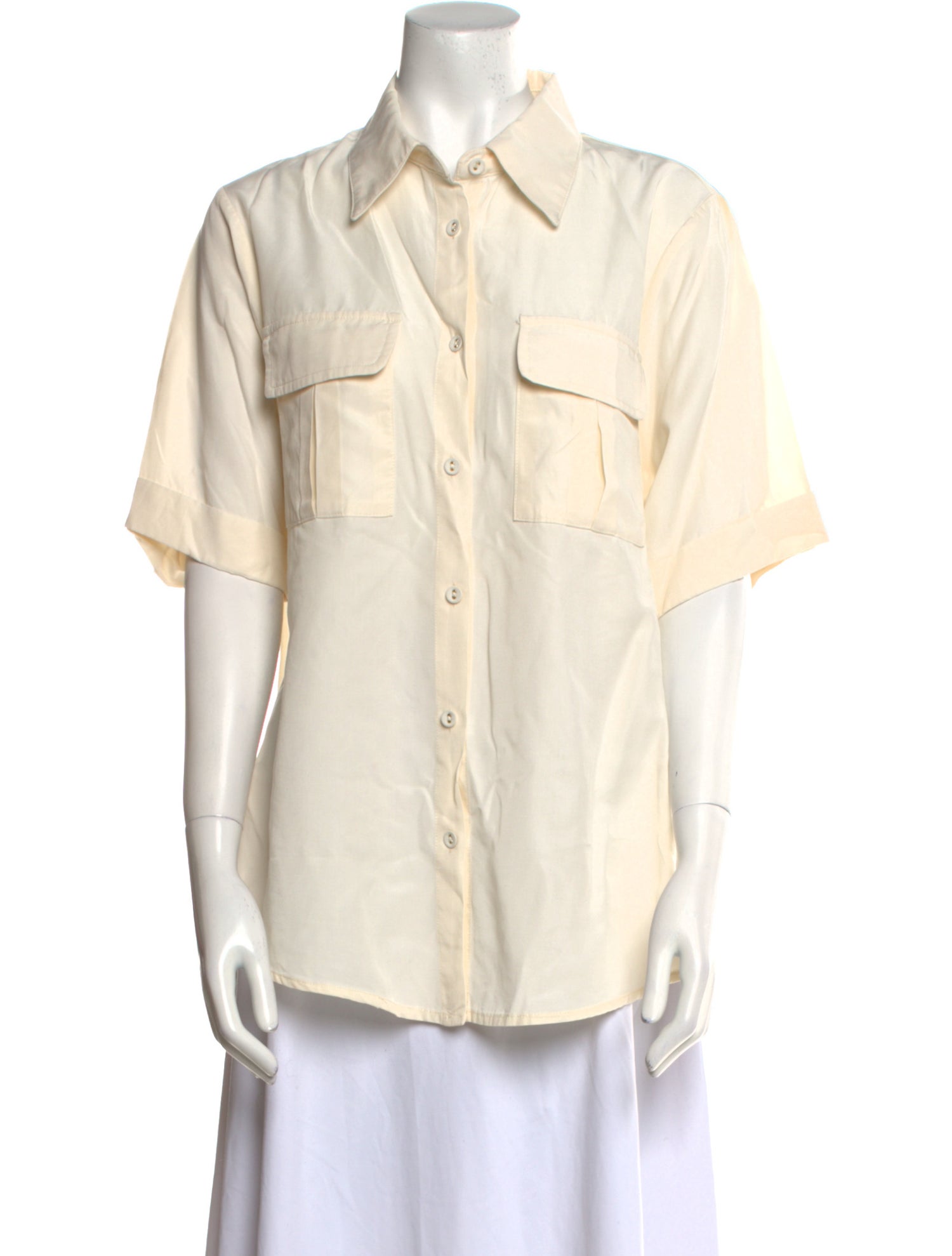 Dissh Short Sleeve Button-Up Top