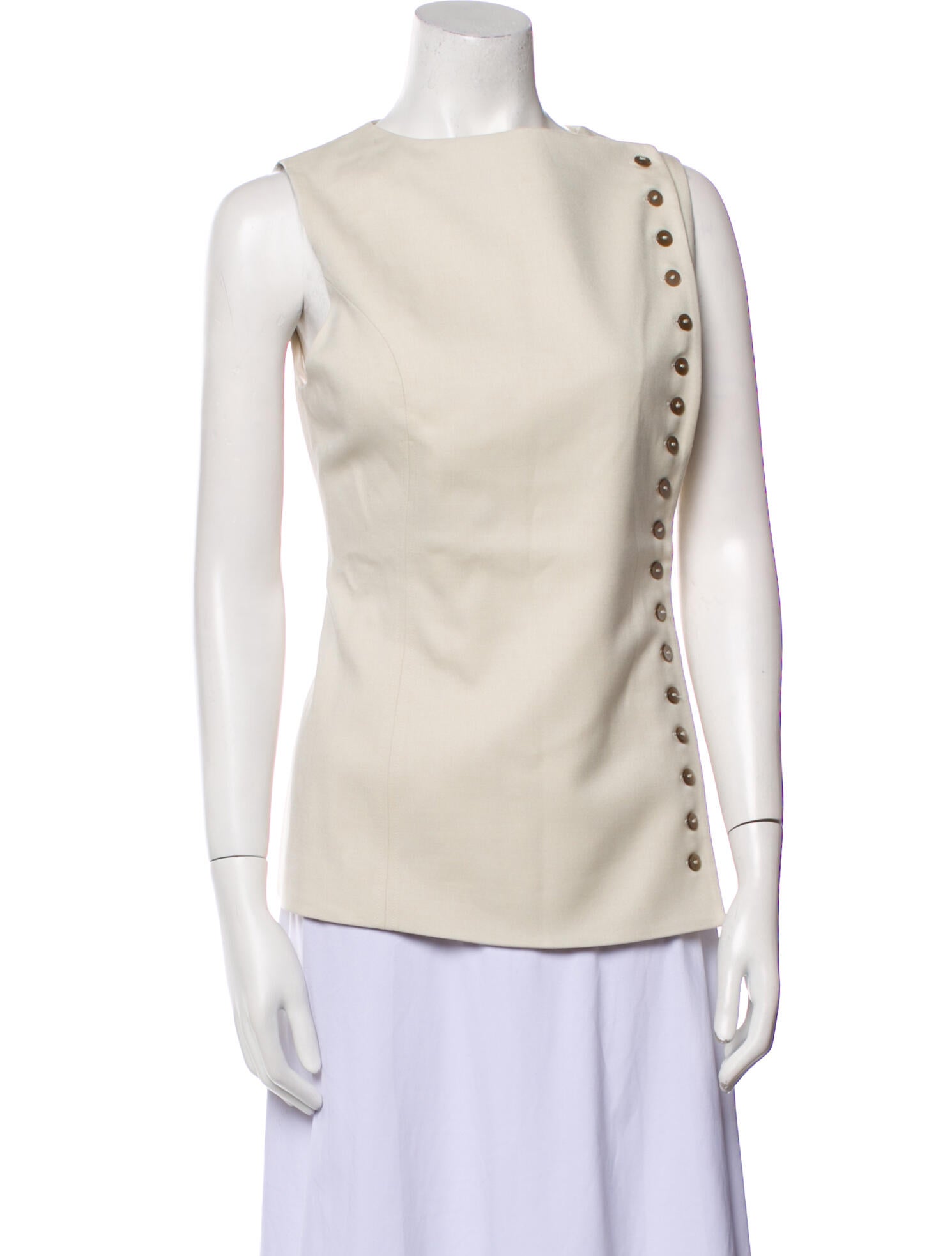 Dissh Bateau Neckline Sleeveless Top