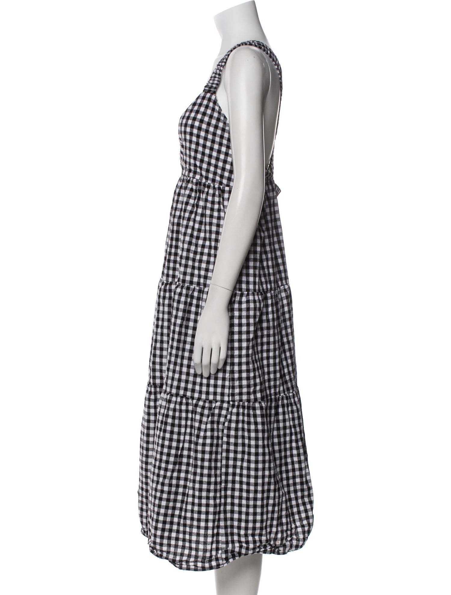 Dissh Plaid Print Midi Length Dress