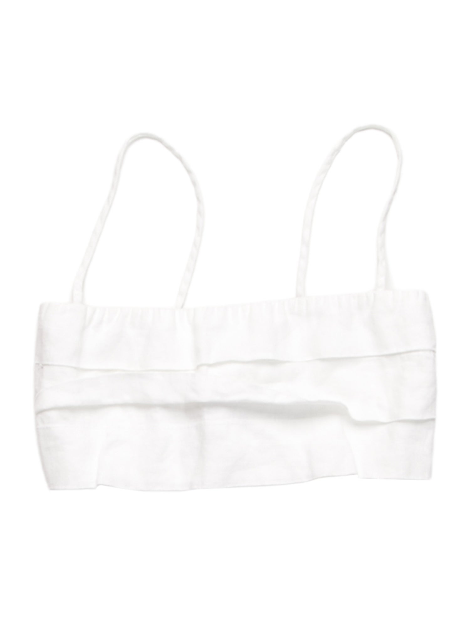 Dissh Linen Strapless Crop Top