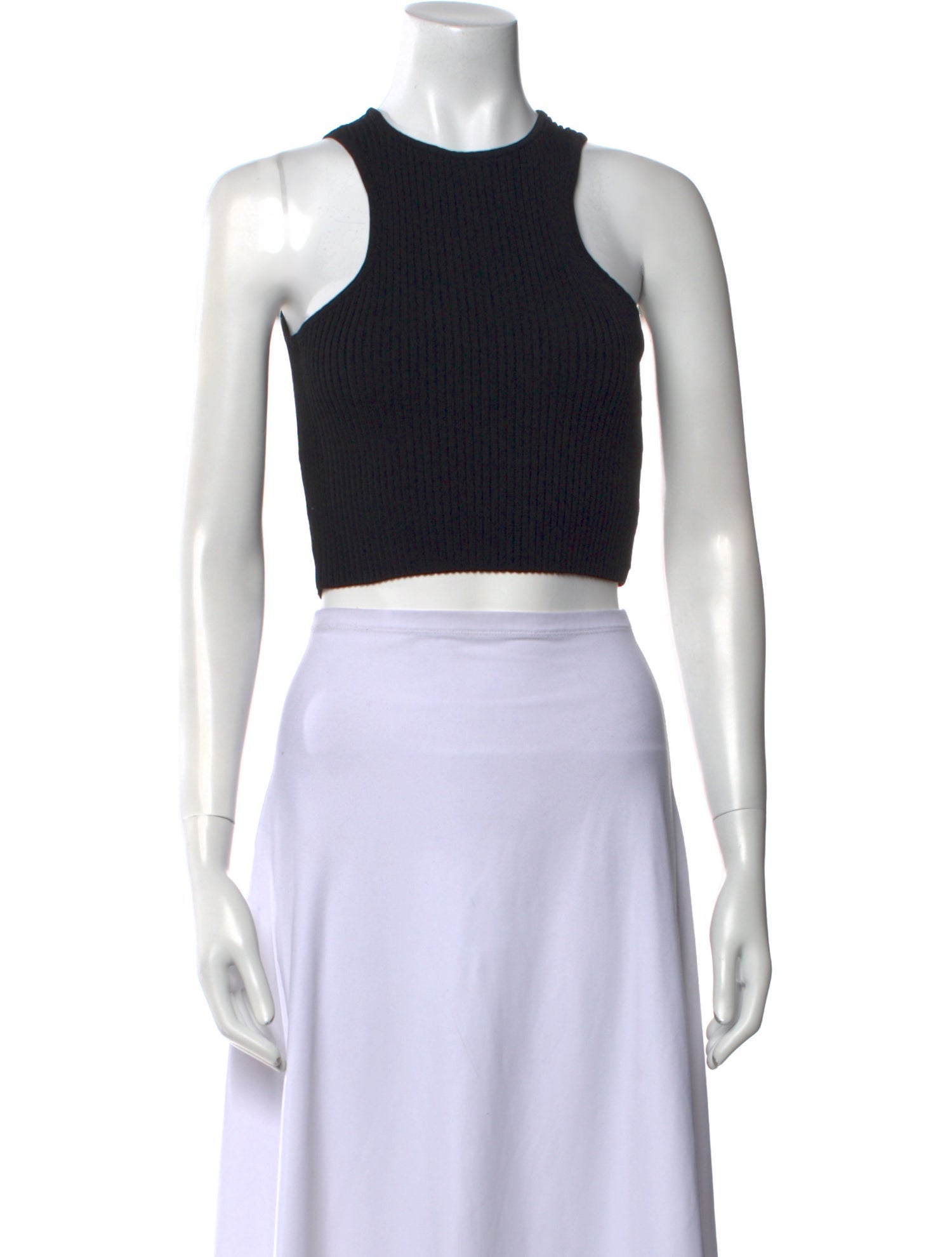 Dissh Crew Neck Sleeveless Crop Top