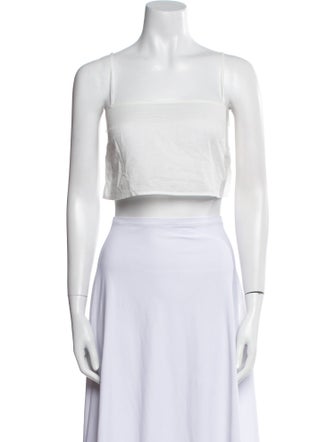 Dissh Square Neckline Sleeveless Crop Top