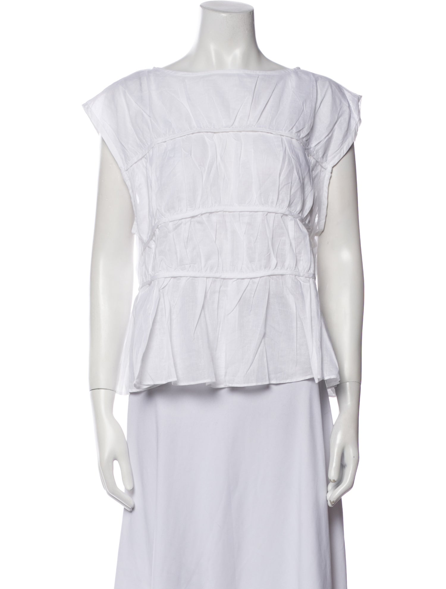 Dissh Bateau Neckline Short Sleeve Blouse