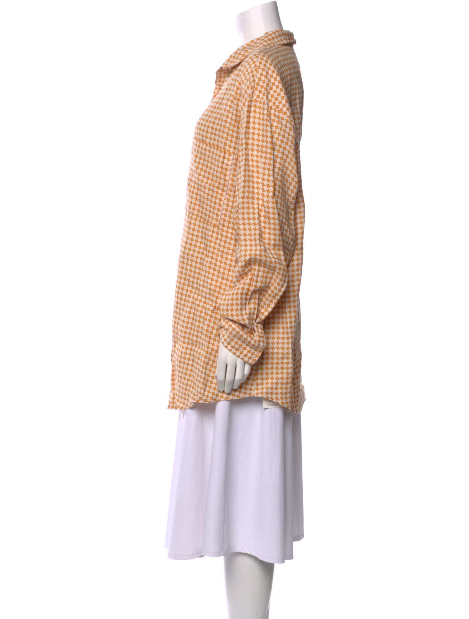 Dissh Linen Printed Button-Up Top