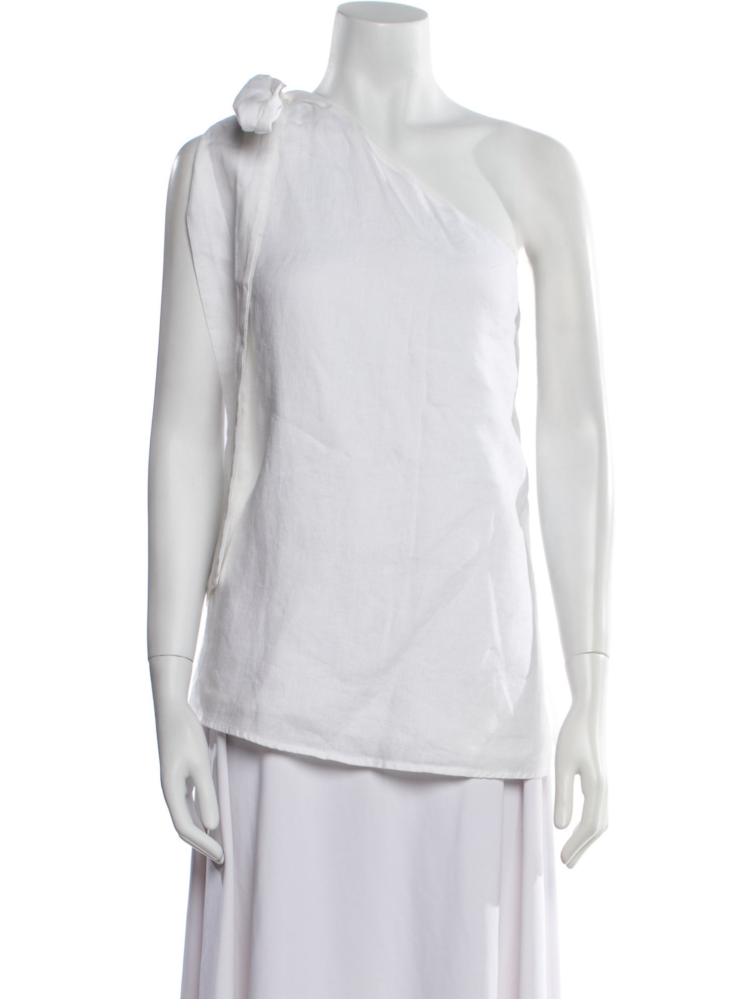 Dissh Linen One-Shoulder Top