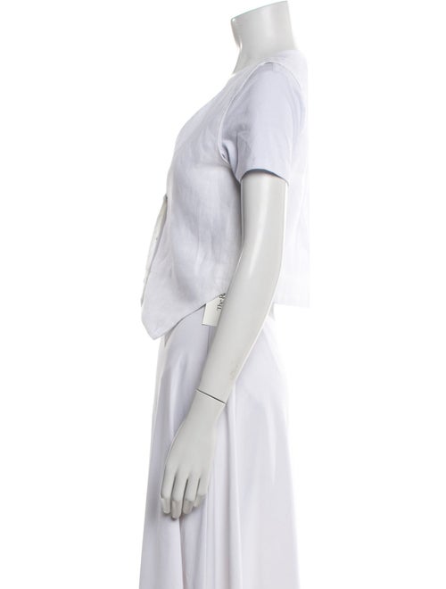 Dissh Linen V-Neck Crop Top