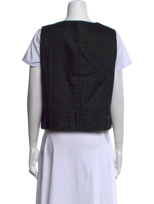 Dissh Linen Scoop Neck Crop Top