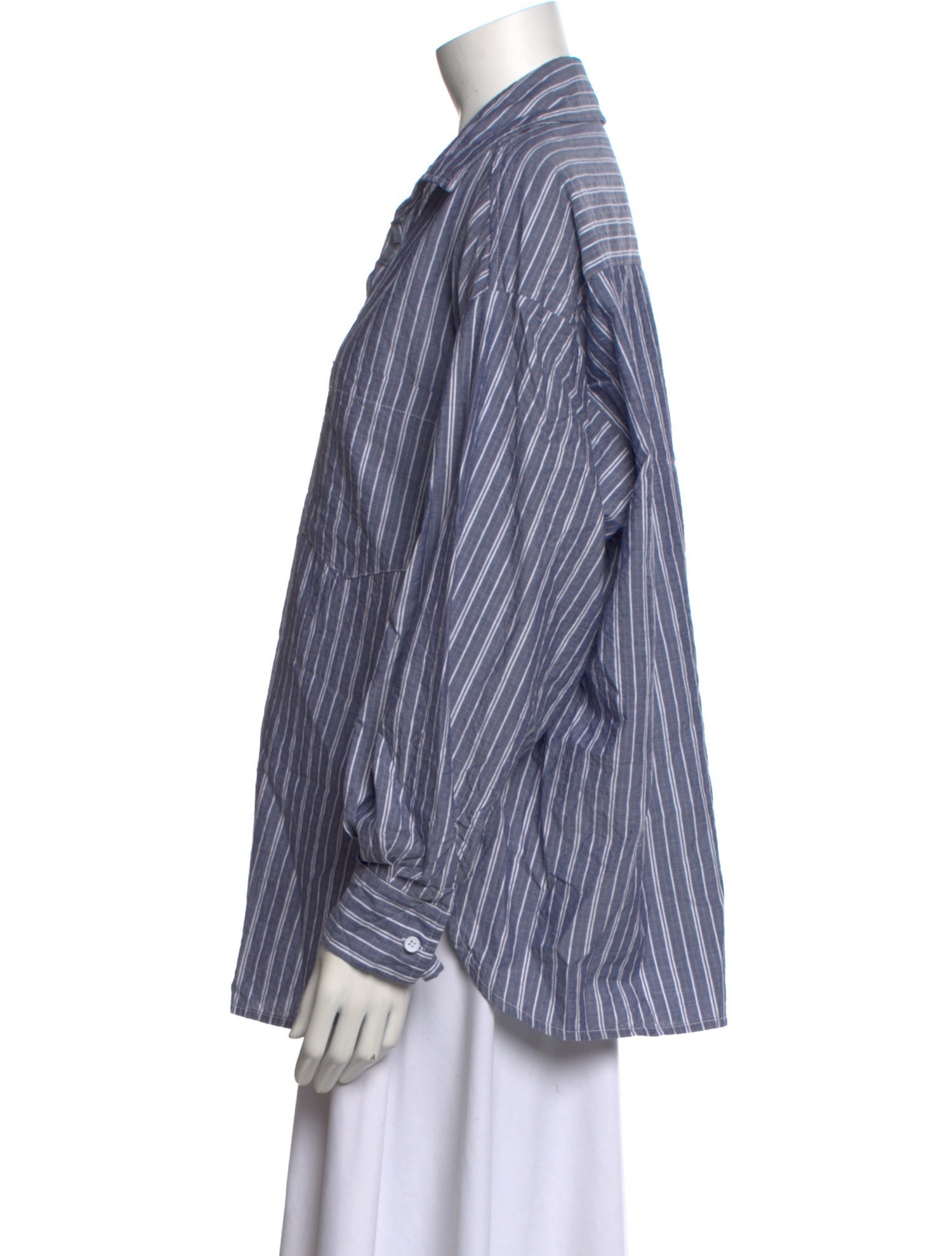 Dissh Striped Long Sleeve Button-Up Top