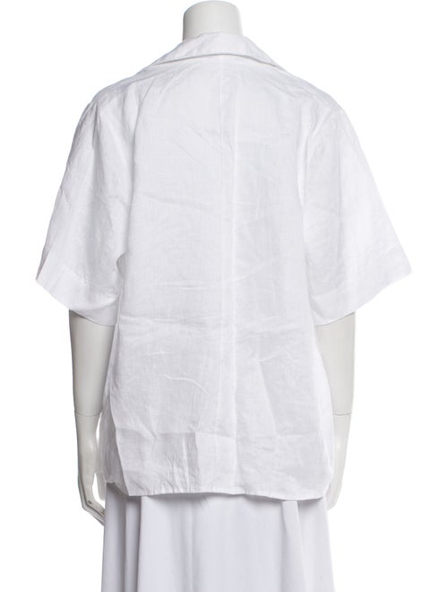 Dissh Linen Three-Quarter Sleeve Button-Up Top