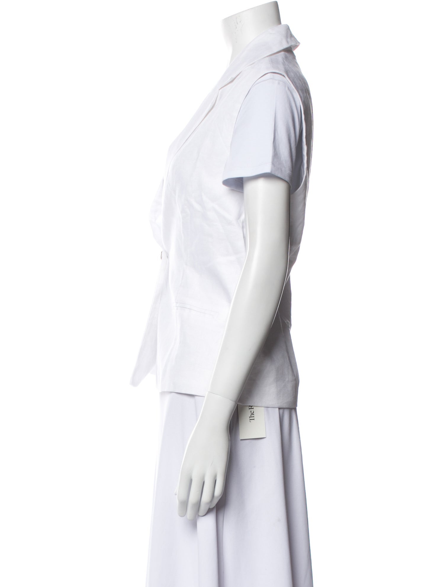 Dissh Linen Short Sleeve Button-Up Top w/ Tags
