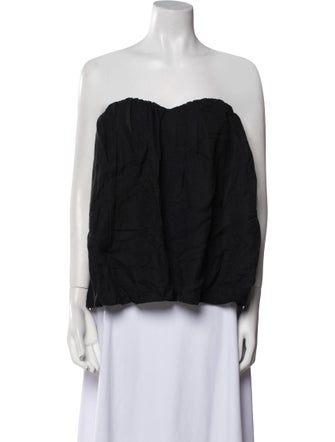 Dissh Silk Strapless Top