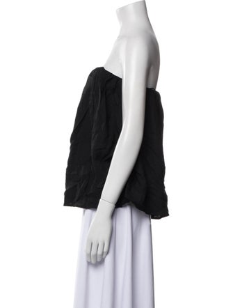Dissh Silk Strapless Top