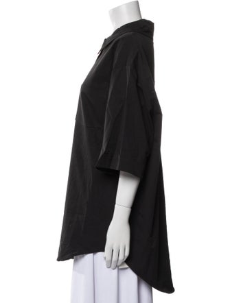 Dissh Three-Quarter Sleeve Button-Up Top