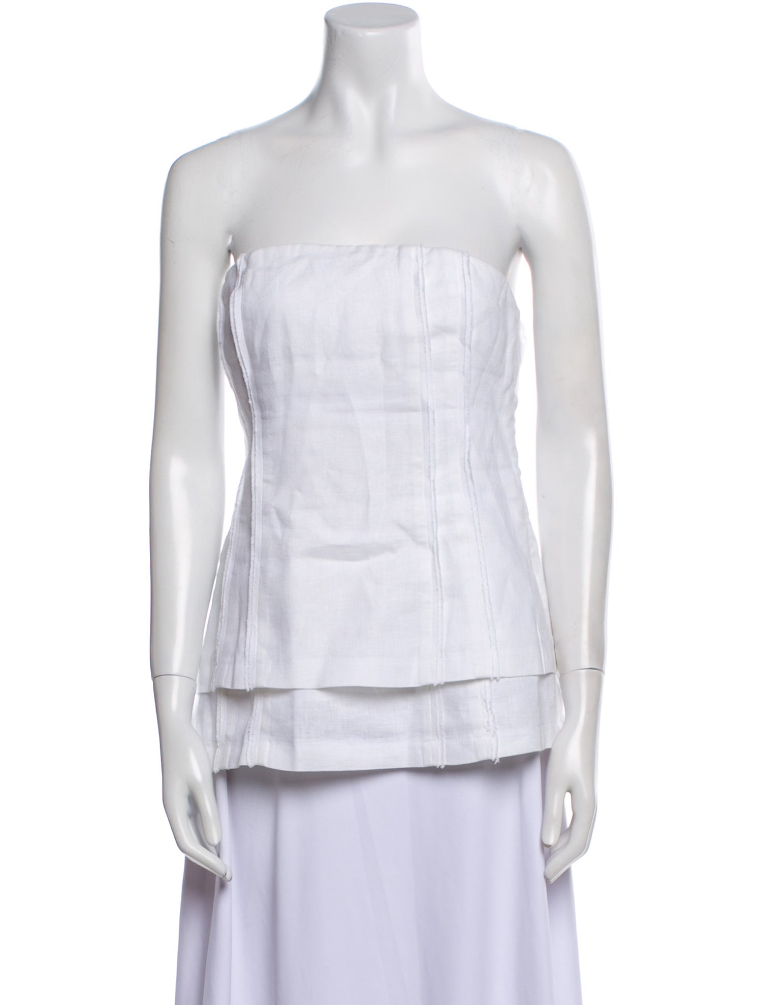 Dissh Linen Strapless Top
