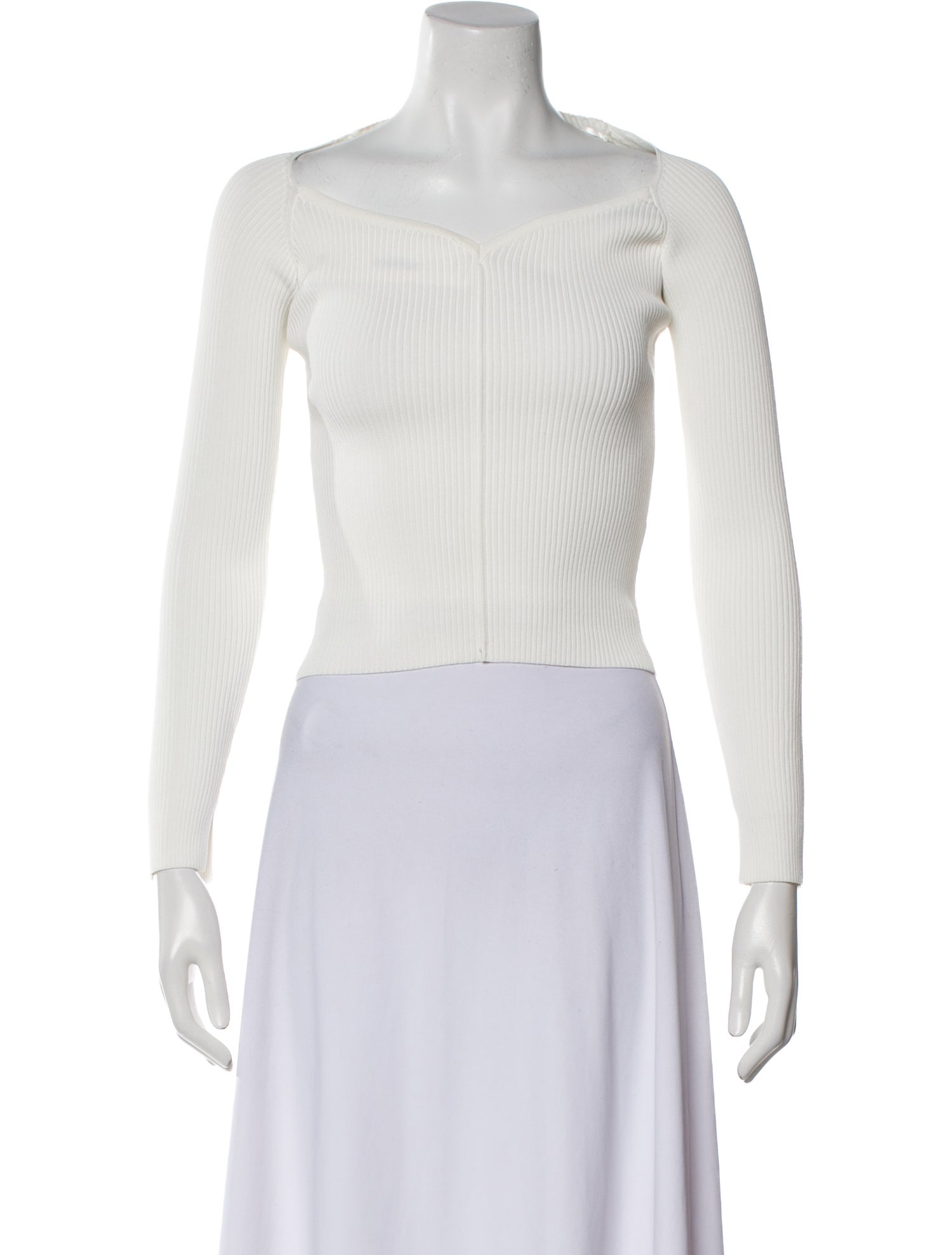 Dissh Square Neckline Long Sleeve Crop Top