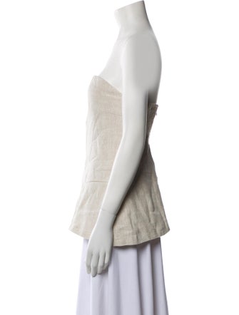 Dissh Linen Strapless Top