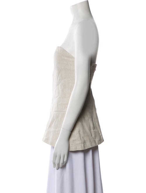 Dissh Linen Strapless Top