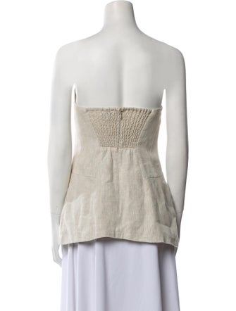 Dissh Linen Strapless Top