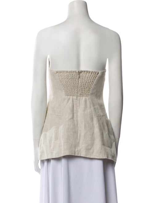 Dissh Linen Strapless Top