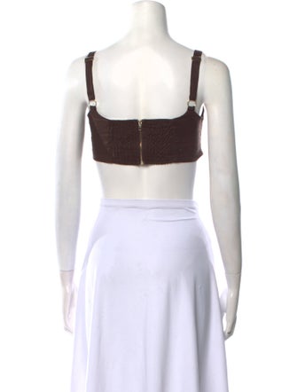 Dissh Linen Square Neckline Crop Top