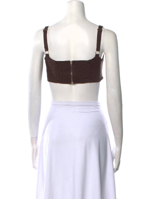 Dissh Linen Square Neckline Crop Top