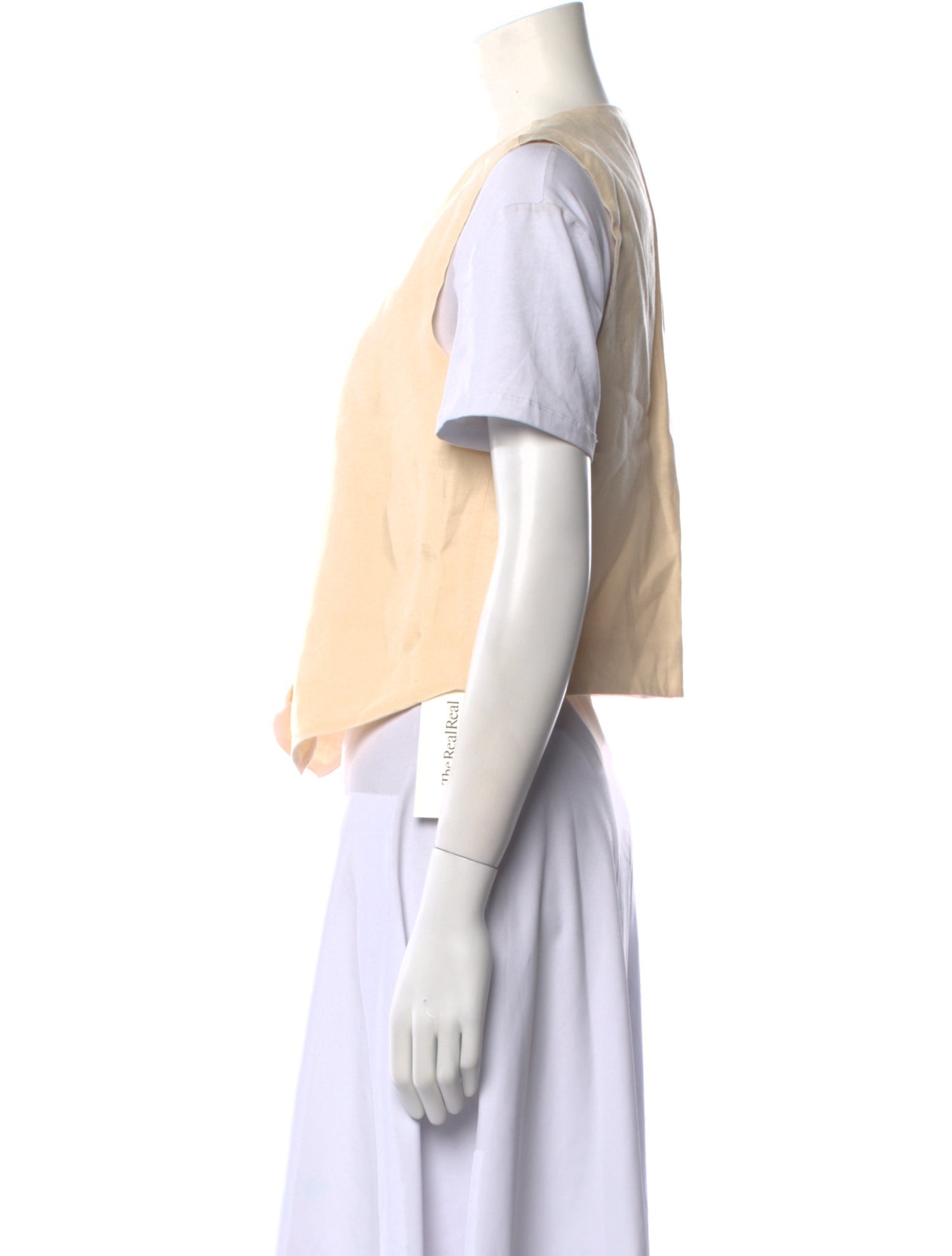Dissh Linen V-Neck Crop Top