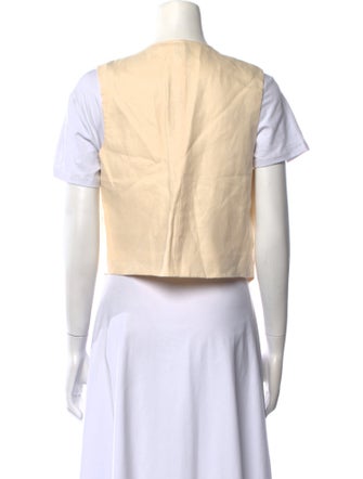 Dissh Linen V-Neck Crop Top