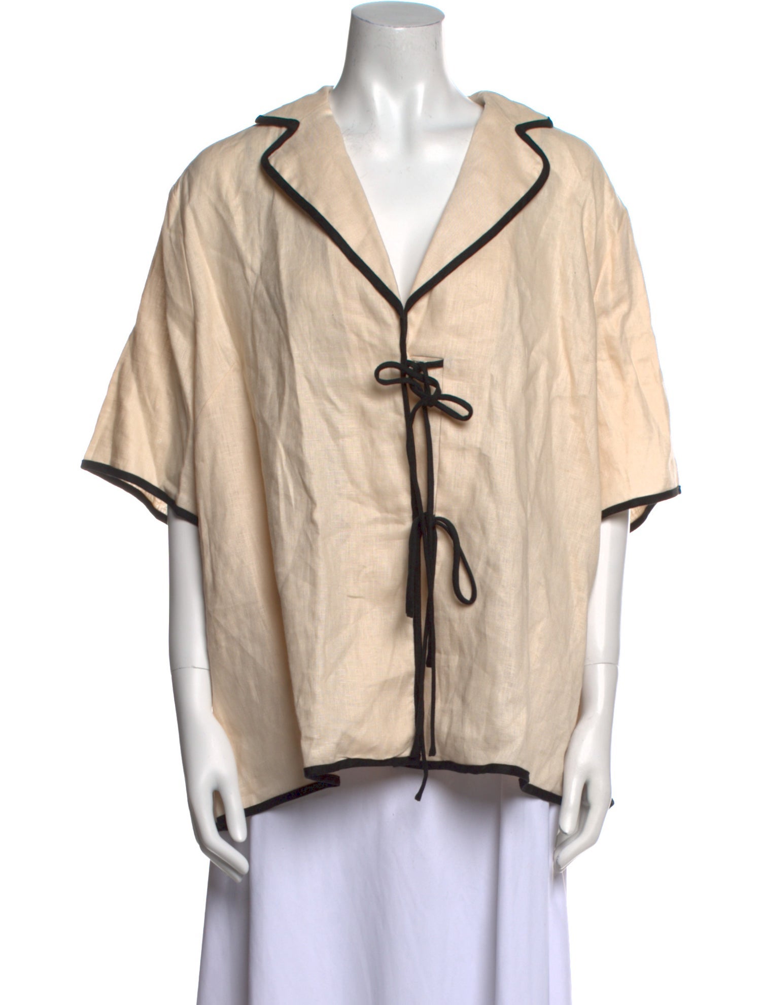 Dissh Linen V-Neck Blouse w/ Tags