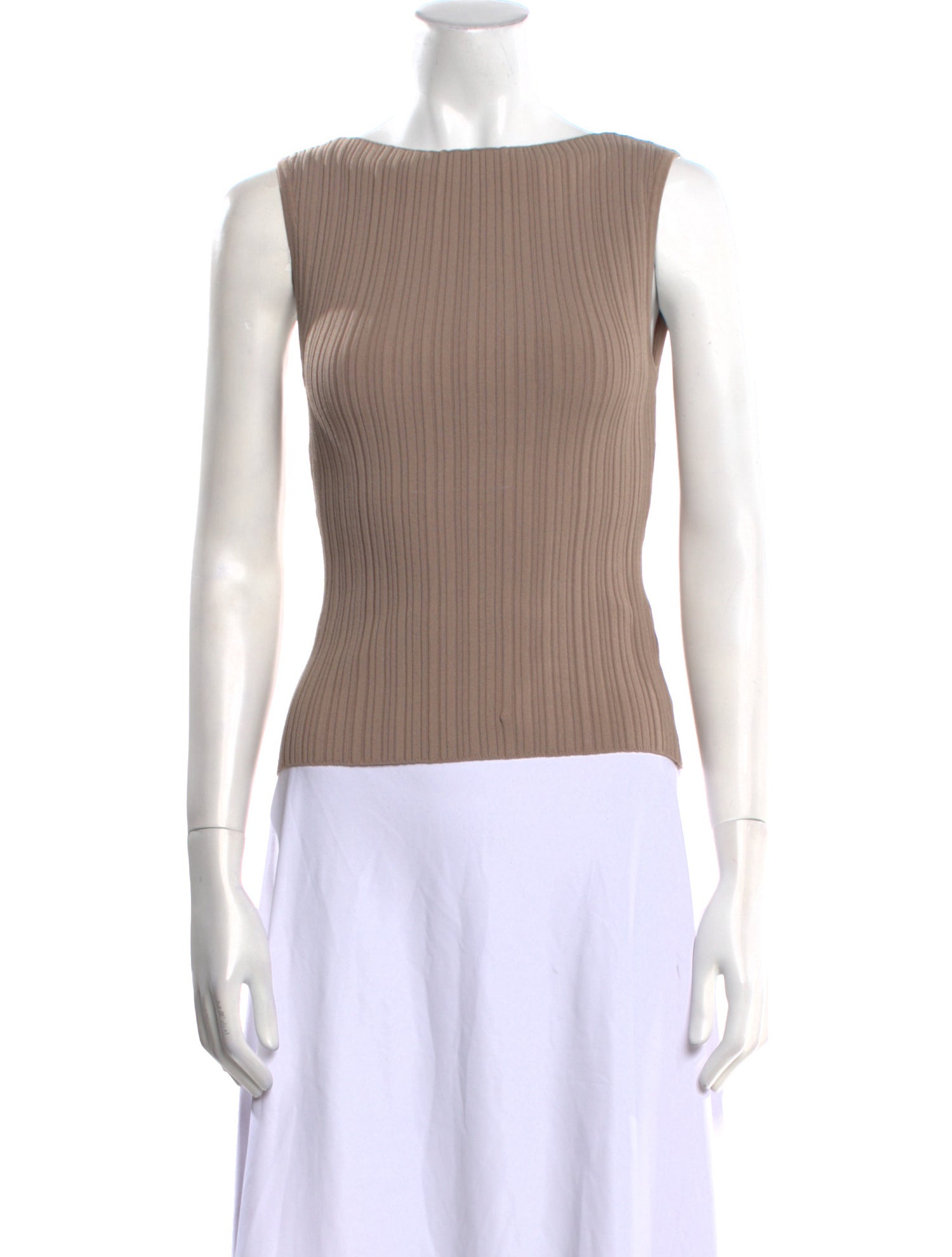 Dissh Bateau Neckline Sleeveless Top