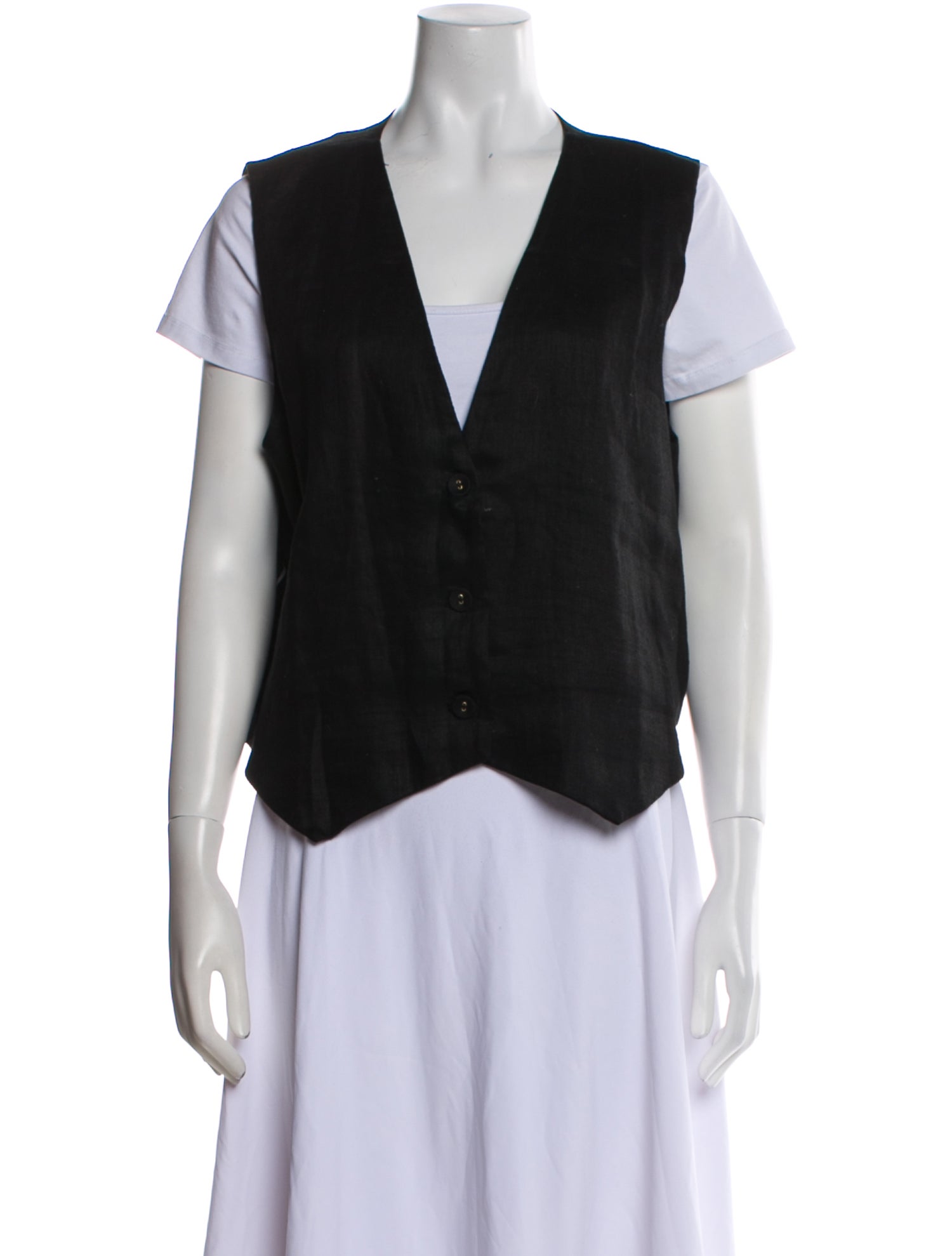 Dissh Linen V-Neck Blouse