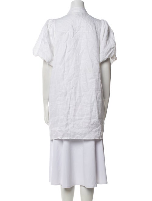 Dissh Linen Short Sleeve Button-Up Top