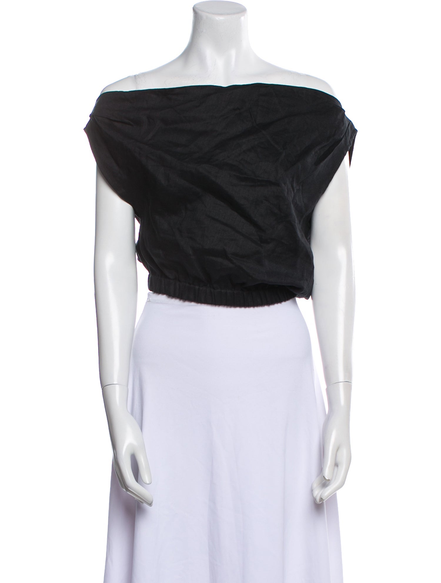 Dissh Linen Off-The-Shoulder Crop Top w/ Tags