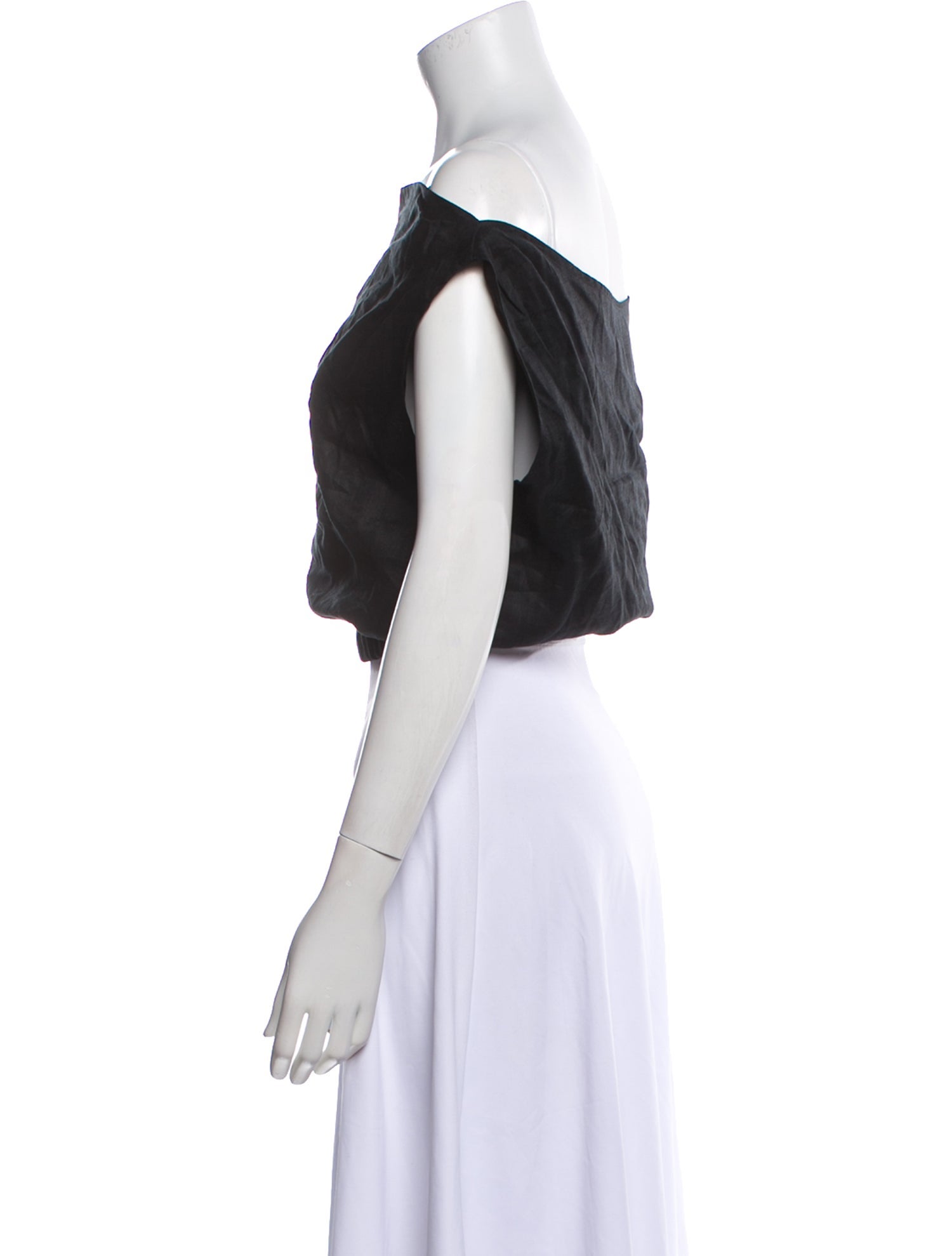 Dissh Linen Off-The-Shoulder Crop Top w/ Tags