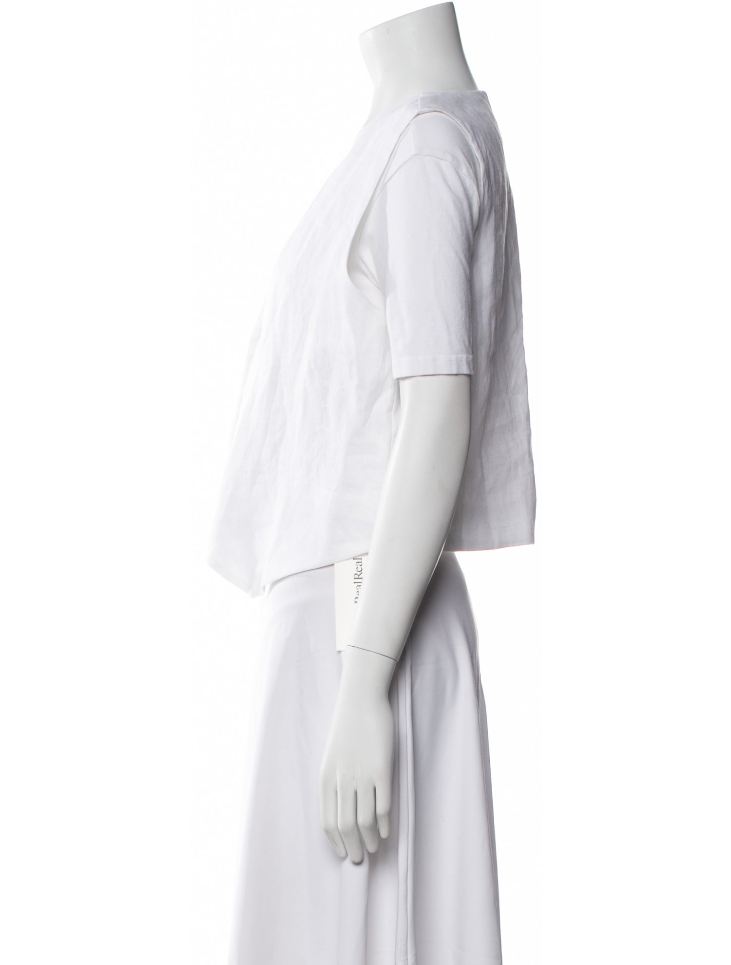 Dissh Linen V-Neck Crop Top w/ Tags