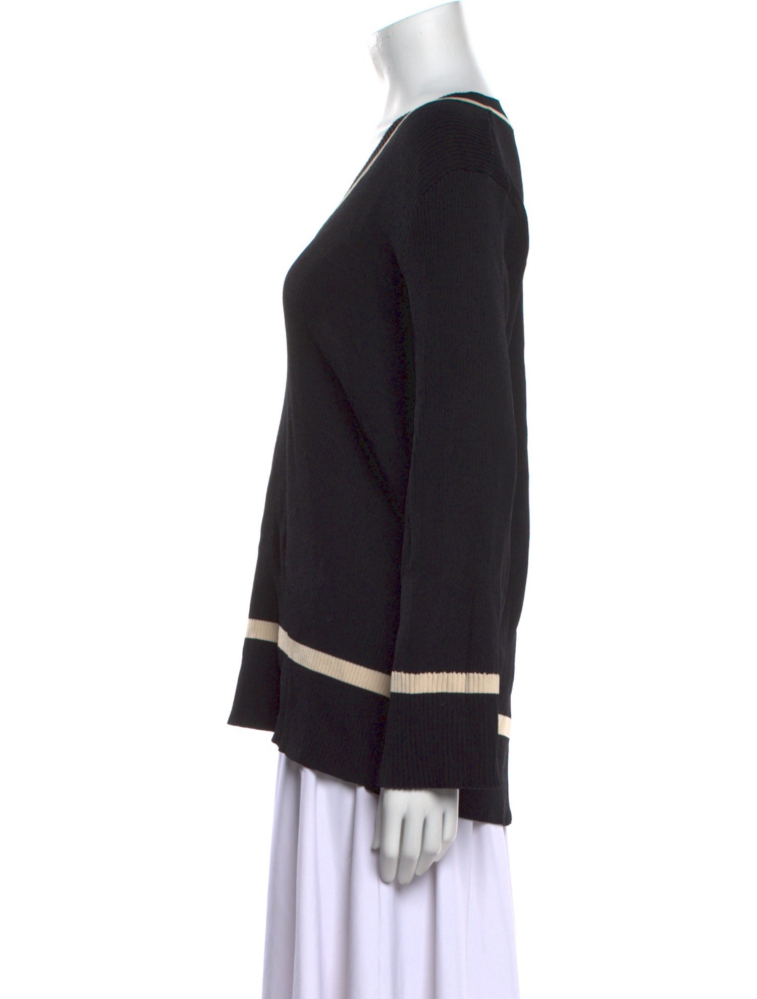 Dissh Striped V-Neck Sweater