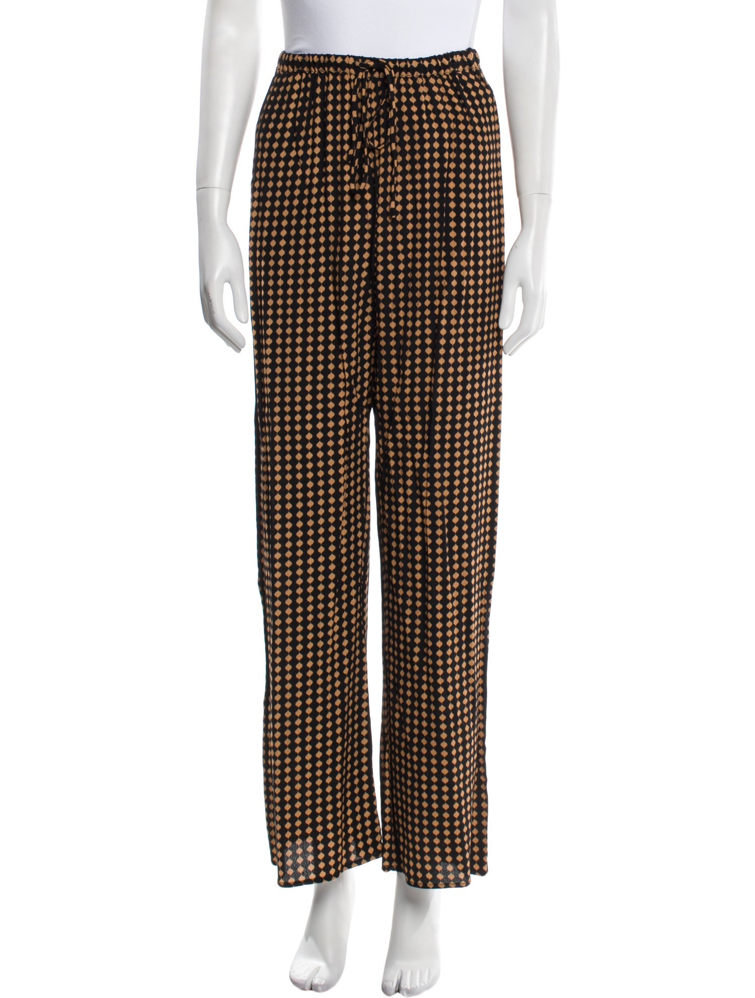 Dissh Plaid Print Wide Leg Pants