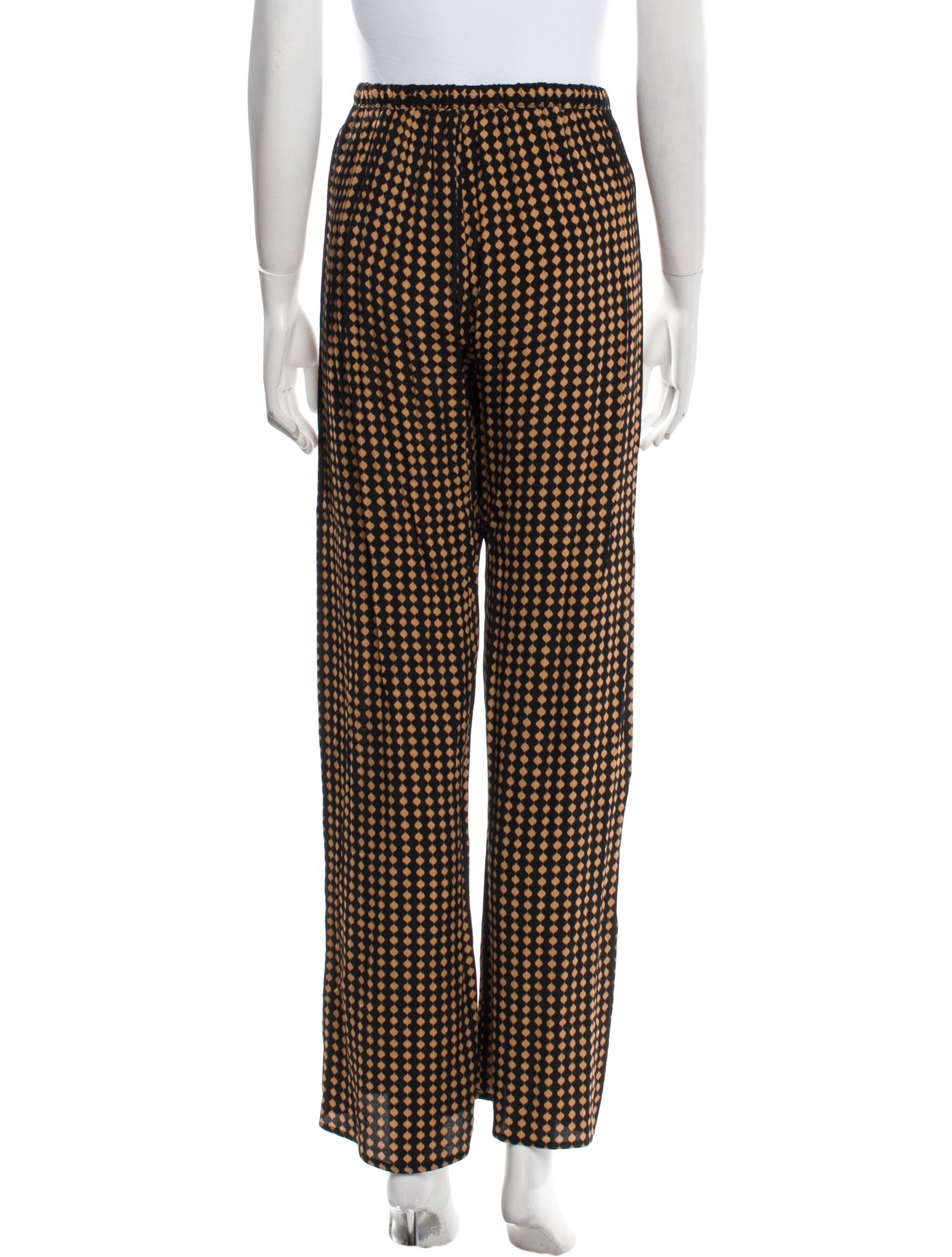 Dissh Plaid Print Wide Leg Pants