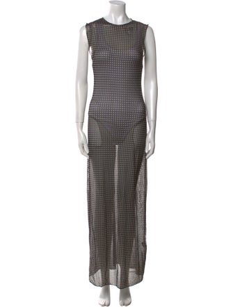 Dissh Plaid Print Long Dress