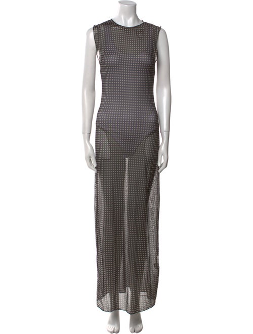 Dissh Plaid Print Long Dress