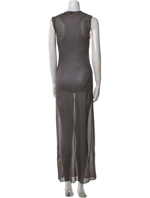 Dissh Plaid Print Long Dress