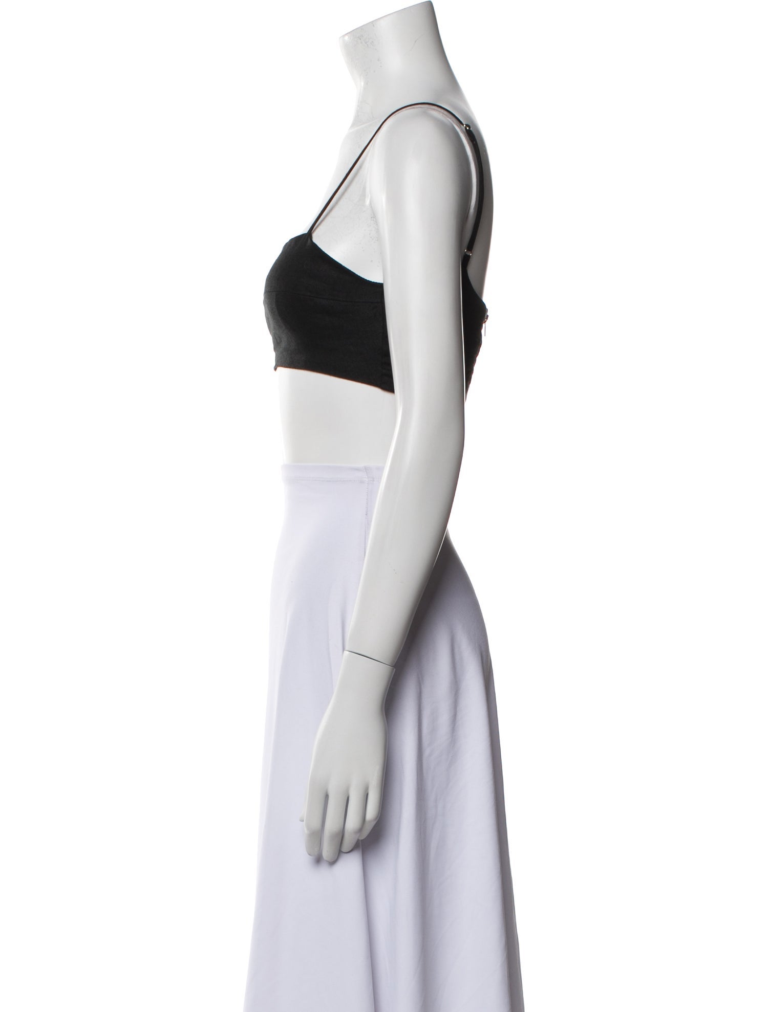 Dissh Linen Square Neckline Crop Top