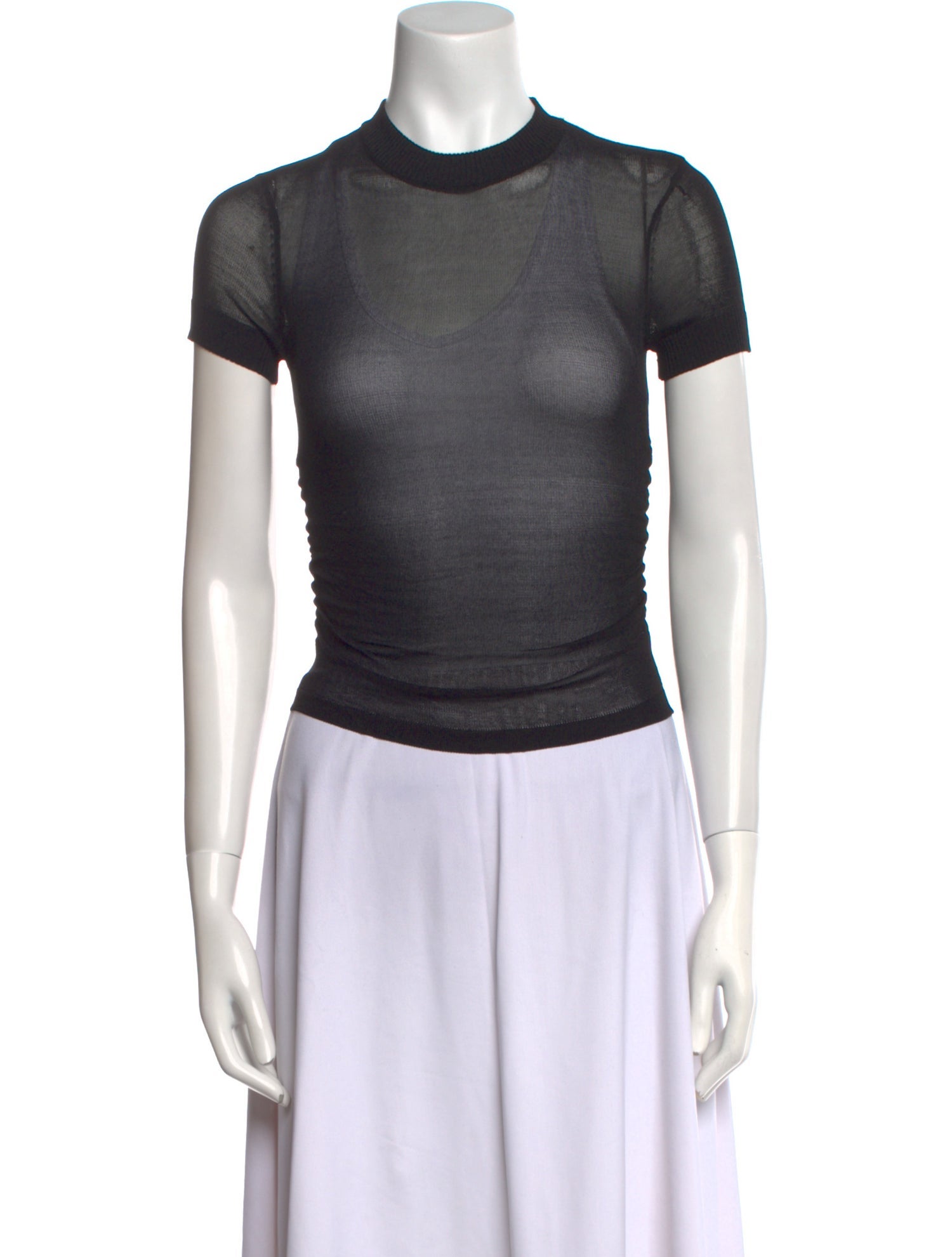 Dissh Mock Neck Short Sleeve Top