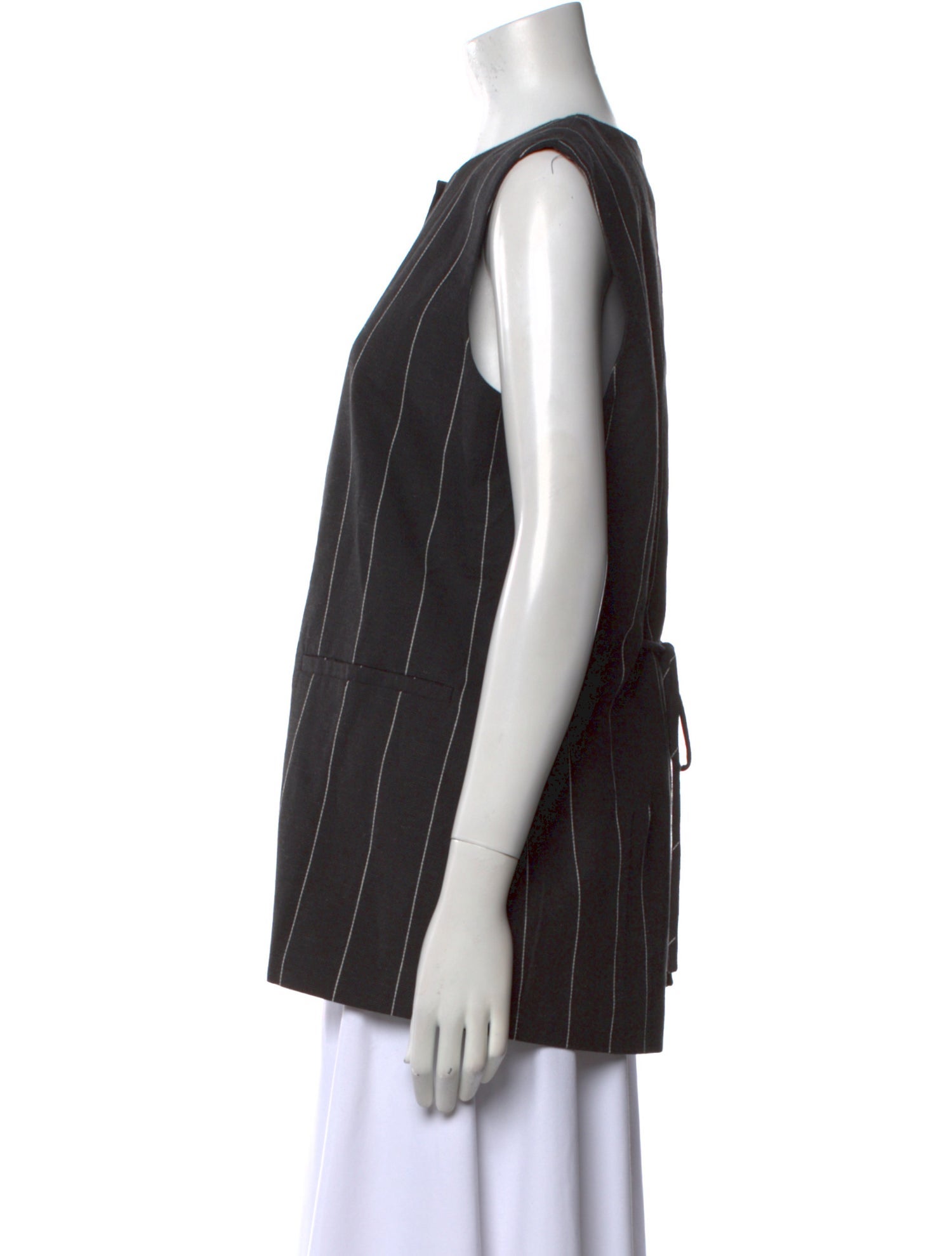 Dissh Striped Crew Neck Button-Up Top w/ Tags