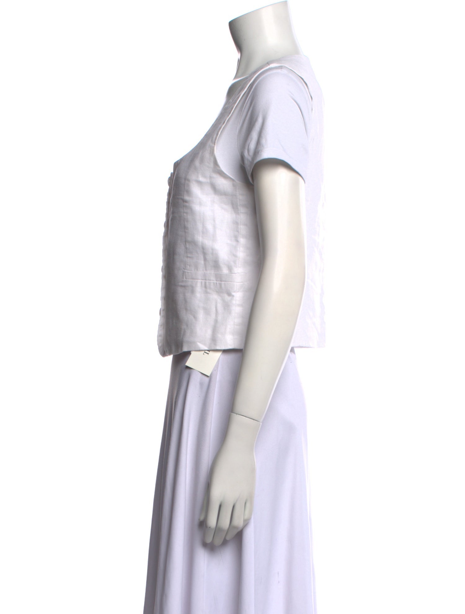 Dissh Linen Square Neckline Crop Top